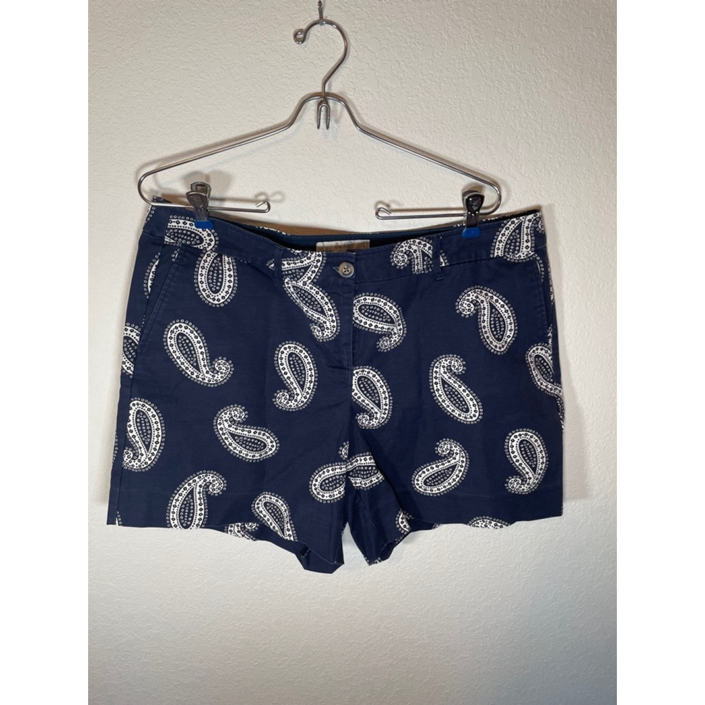 Women’s Boden Blue & White Print Cotton Chino size 12L
